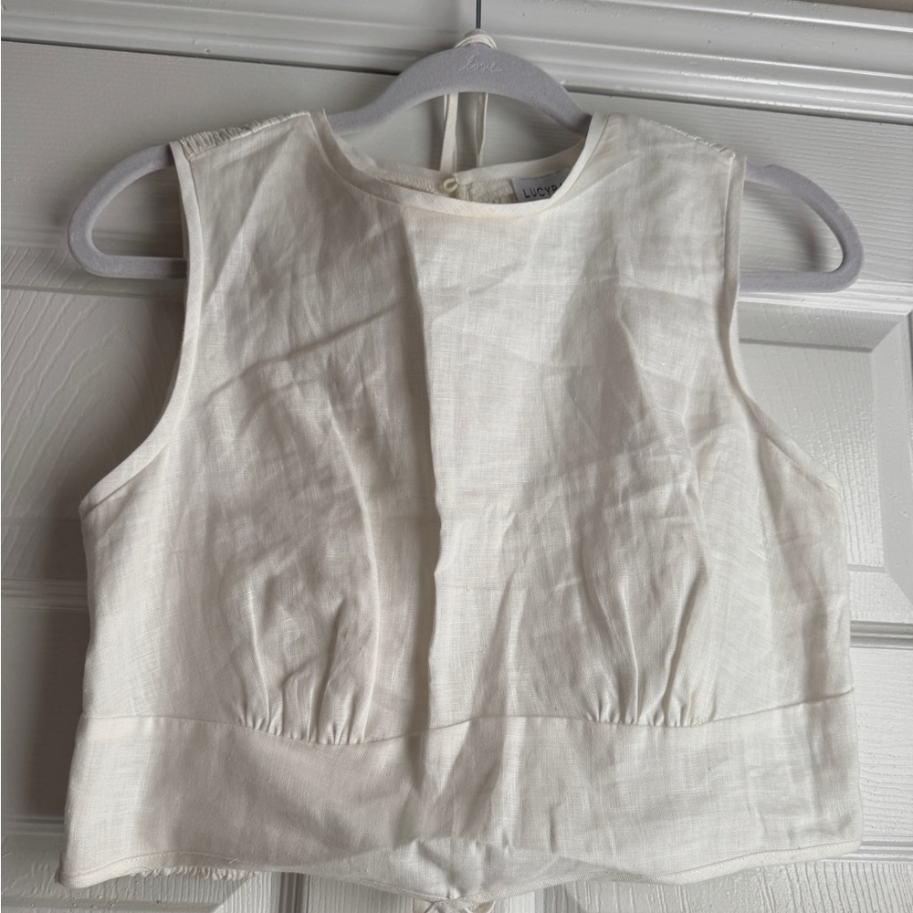 Lucy Paris White Crop Top